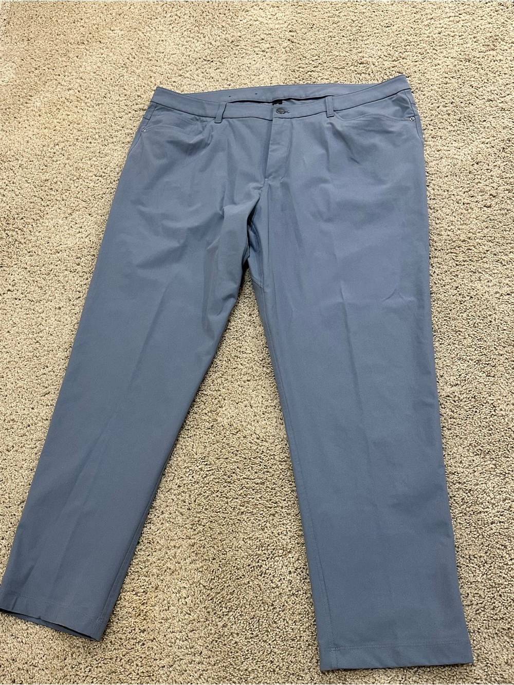 Lululemon Men's ABC Classic Fit Pant Warpstreme Slate Blue Gray Size 42